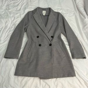 H&M Gray Double Breasted Pea Coat - US Size 2
